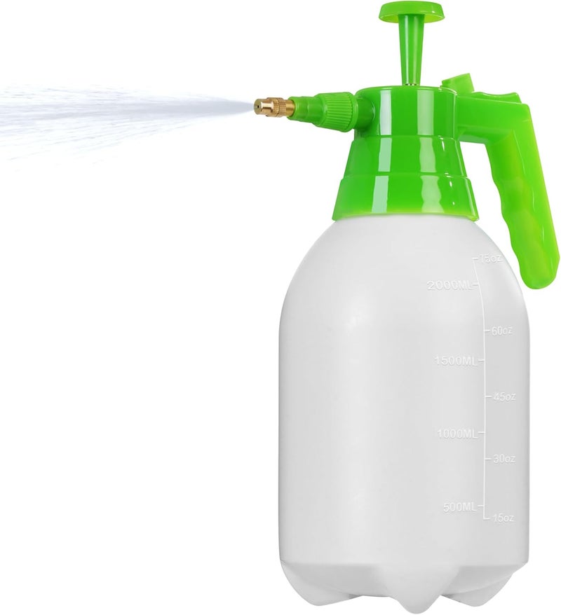 Maxworks 51021 Hand Pump Sprayer Bottle 2L 0.5 Gal for Garden Indoor Outdoor Home with Adjustable Brass Nozzle of Mist Setting with Lock Switch - Image 1